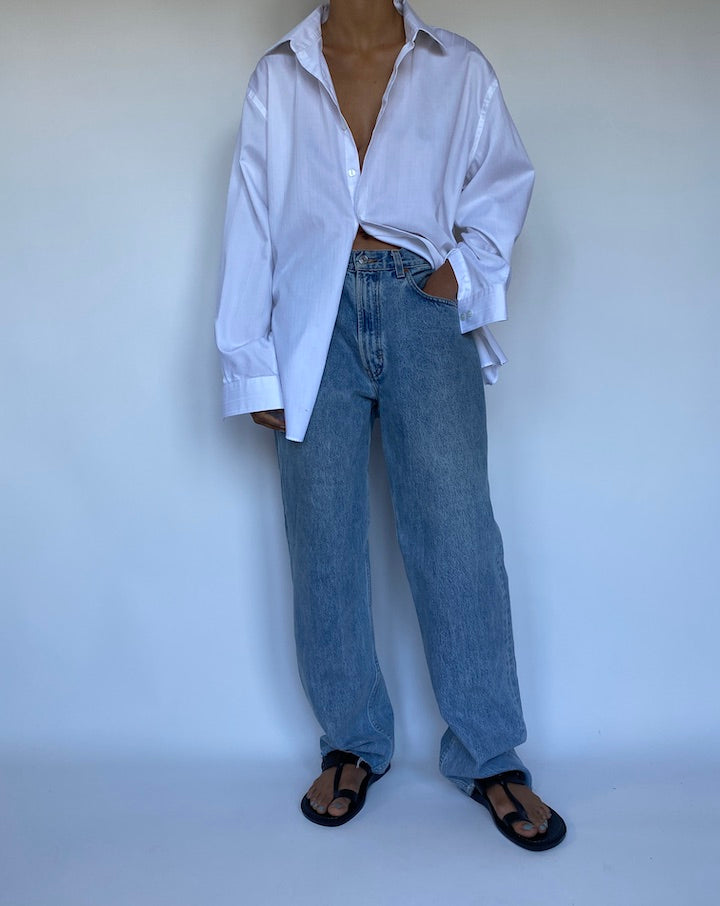 VINTAGE WHITE BUTTON DOWN SHIRT 3055