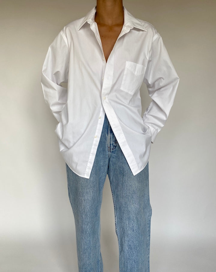 VINTAGE BUTTON DOWN WHITE SHIRT 1748