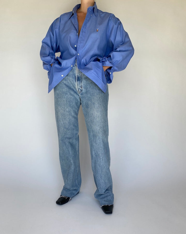 VINTAGE BLUE RALPH LAUREN SHIRT 1114