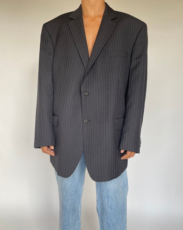 VINTAGE SINGLE BREASTED PINSTRIPED BLAZER 1749