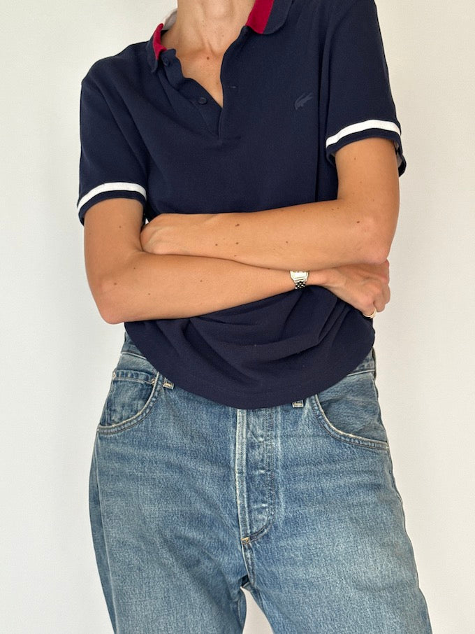 Vintage Lacoste Short-Sleeve Polo Shirt Navy Blue 5925