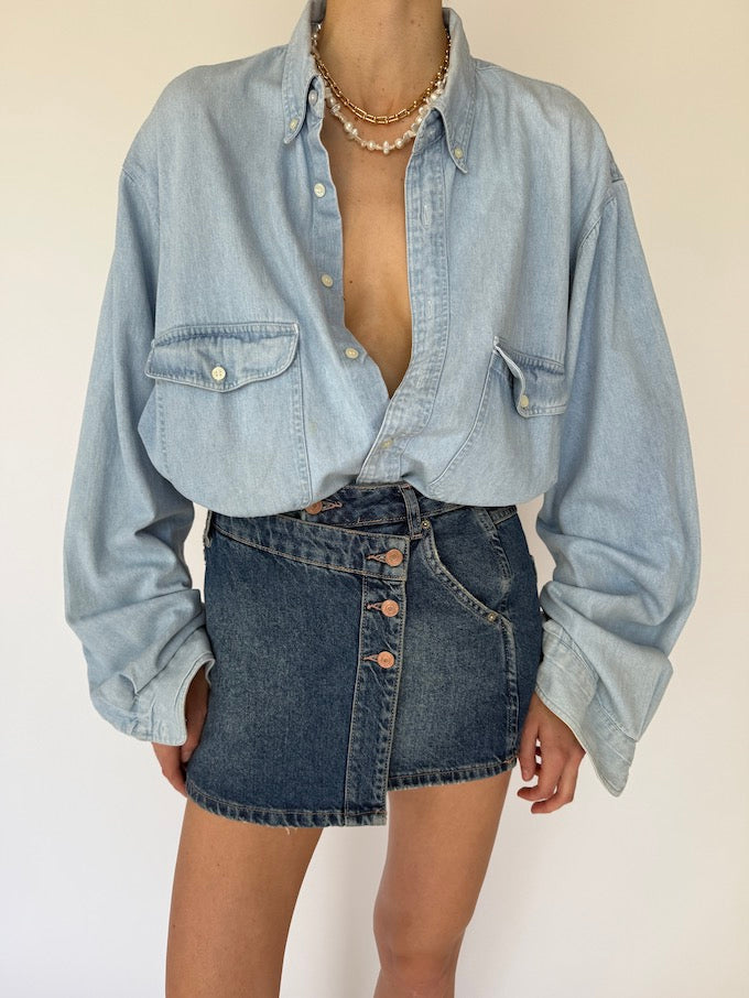 Vintage oversized jean shirt