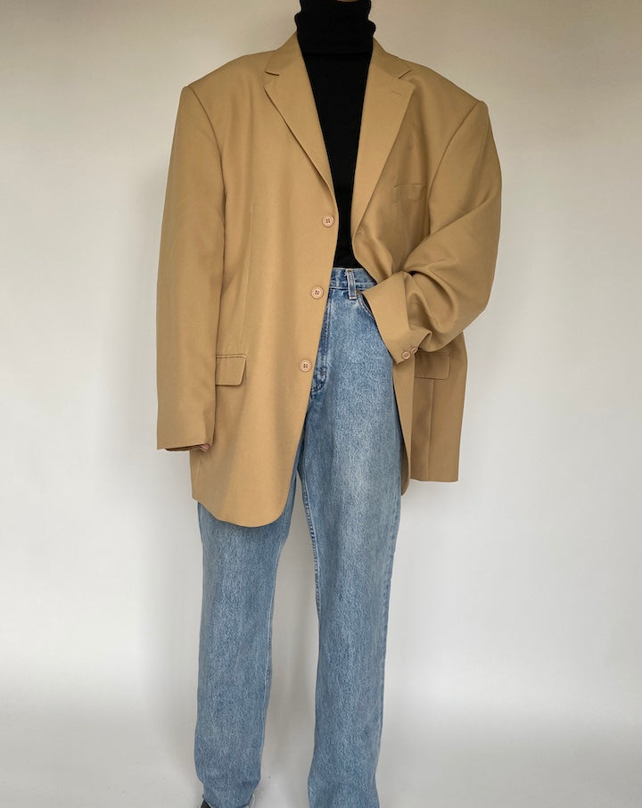 VINTAGE OVERSIZED BEIGE BLAZER 1759