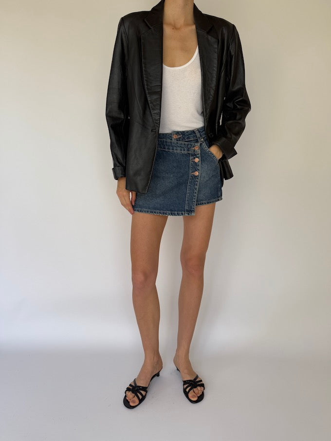 Vintage leather jacket black