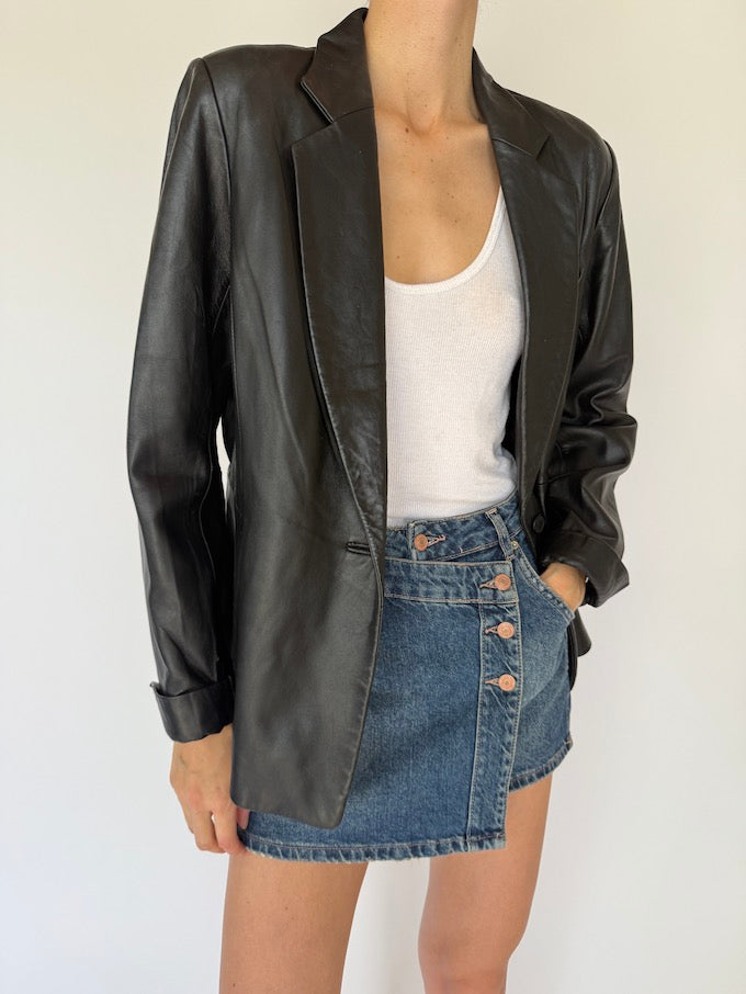 Vintage leather jacket black