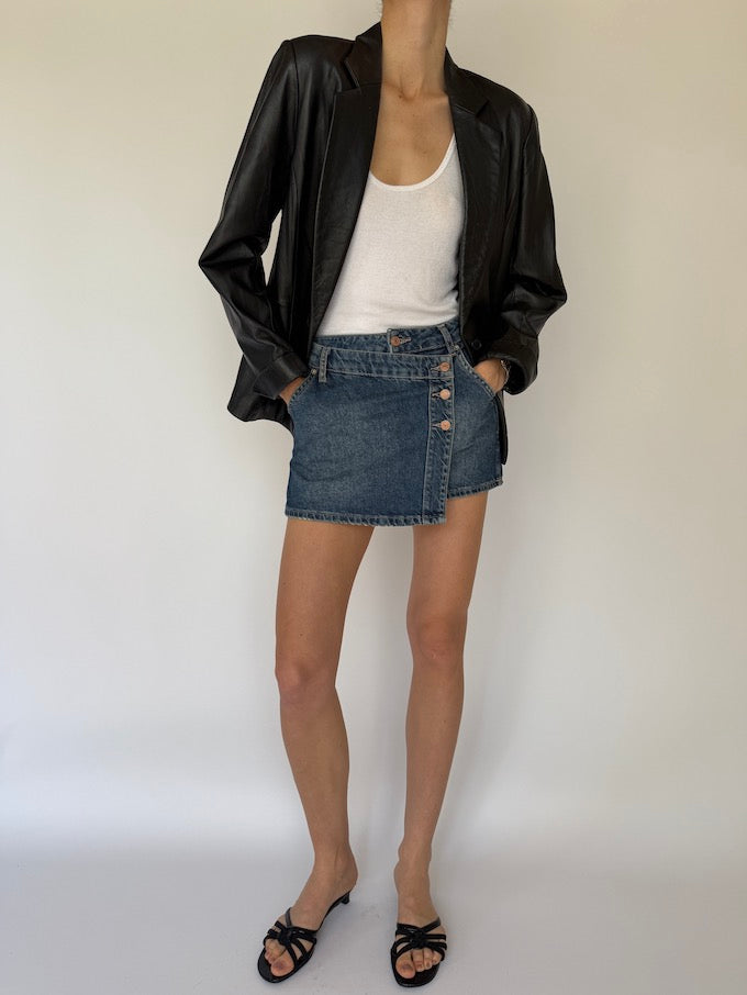 Vintage leather jacket black