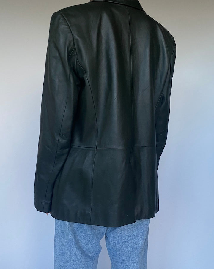 VINTAGE BLACK LEATHER JACKET 3488