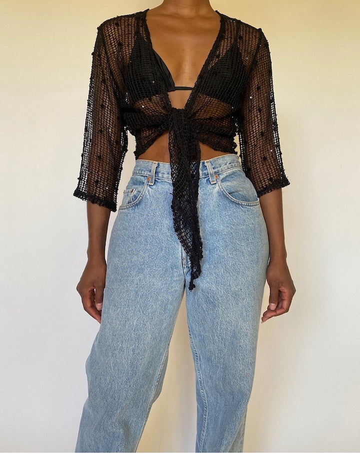 VINTAGE BLACK CARDIGAN 3990