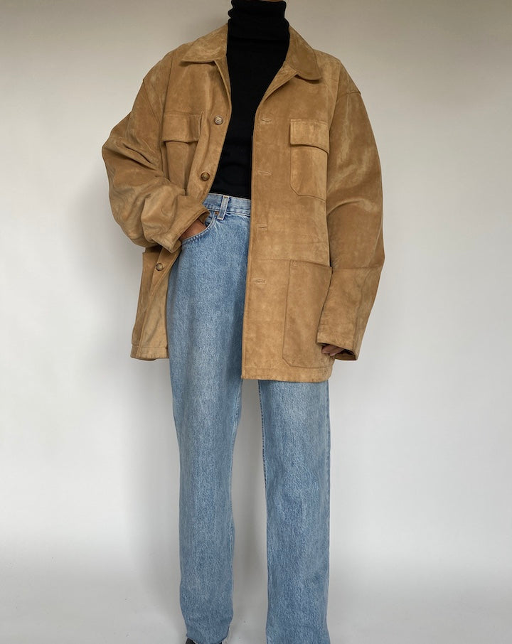 VINTAGE OVERSIZED SUEDE LEATHER SHIRT-JACKET 1769