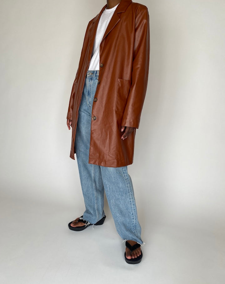 VINTAGE FAUX LEATHER JACKET 3037