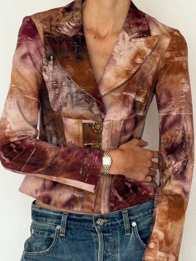 Vintage Artistic Abstract Blazer 6541