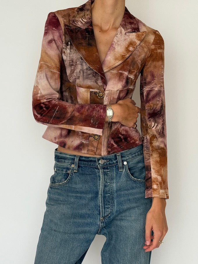 Vintage Artistic Abstract Blazer 6541