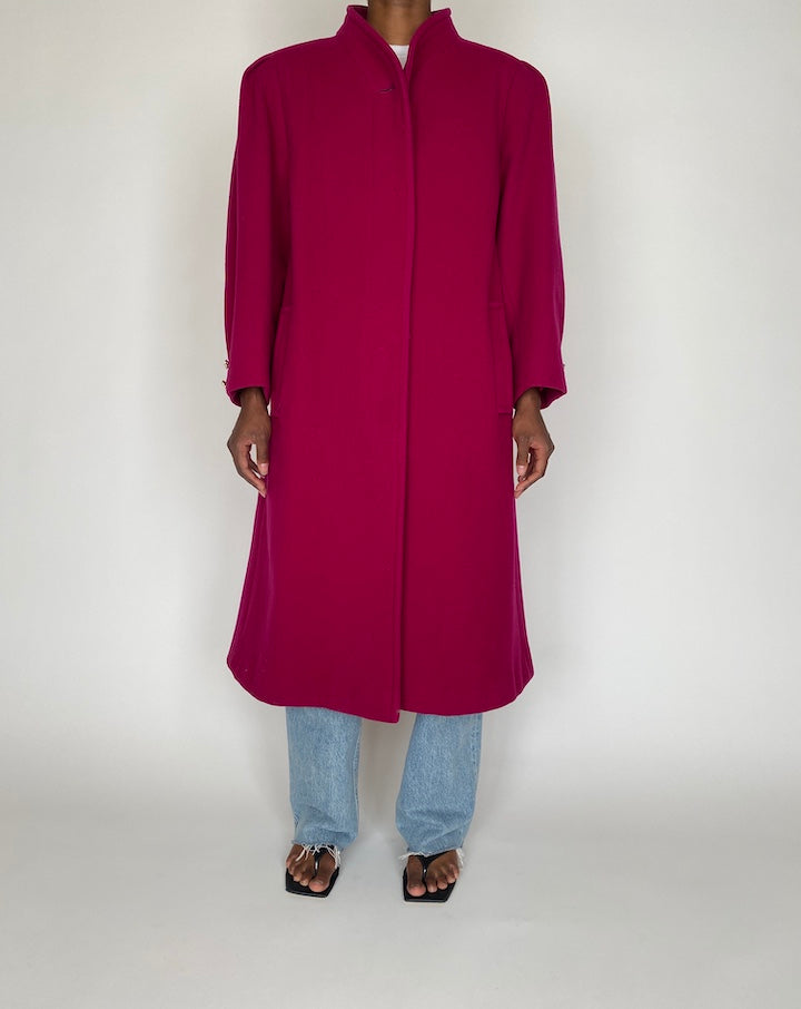 VINTAGE OVERSIZED VIOLET WOOL COAT 2552
