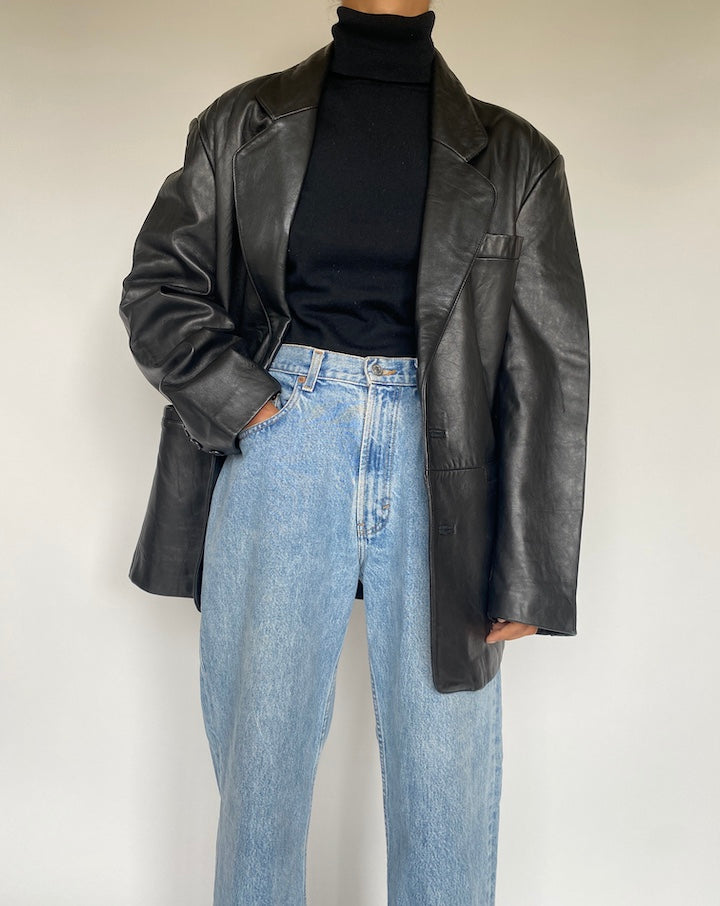 VINTAGE BLACK LEATHER JACKET 1773