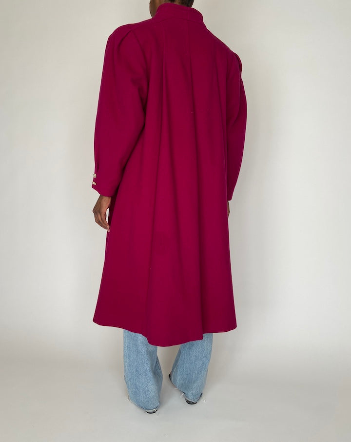 VINTAGE OVERSIZED VIOLET WOOL COAT 2552