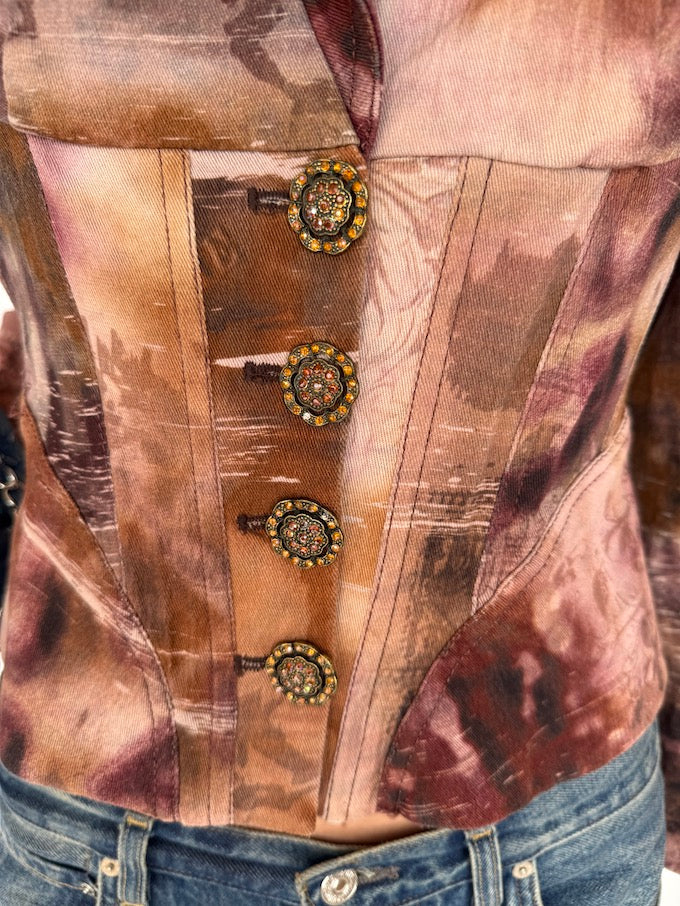 Vintage Artistic Abstract Blazer 6541
