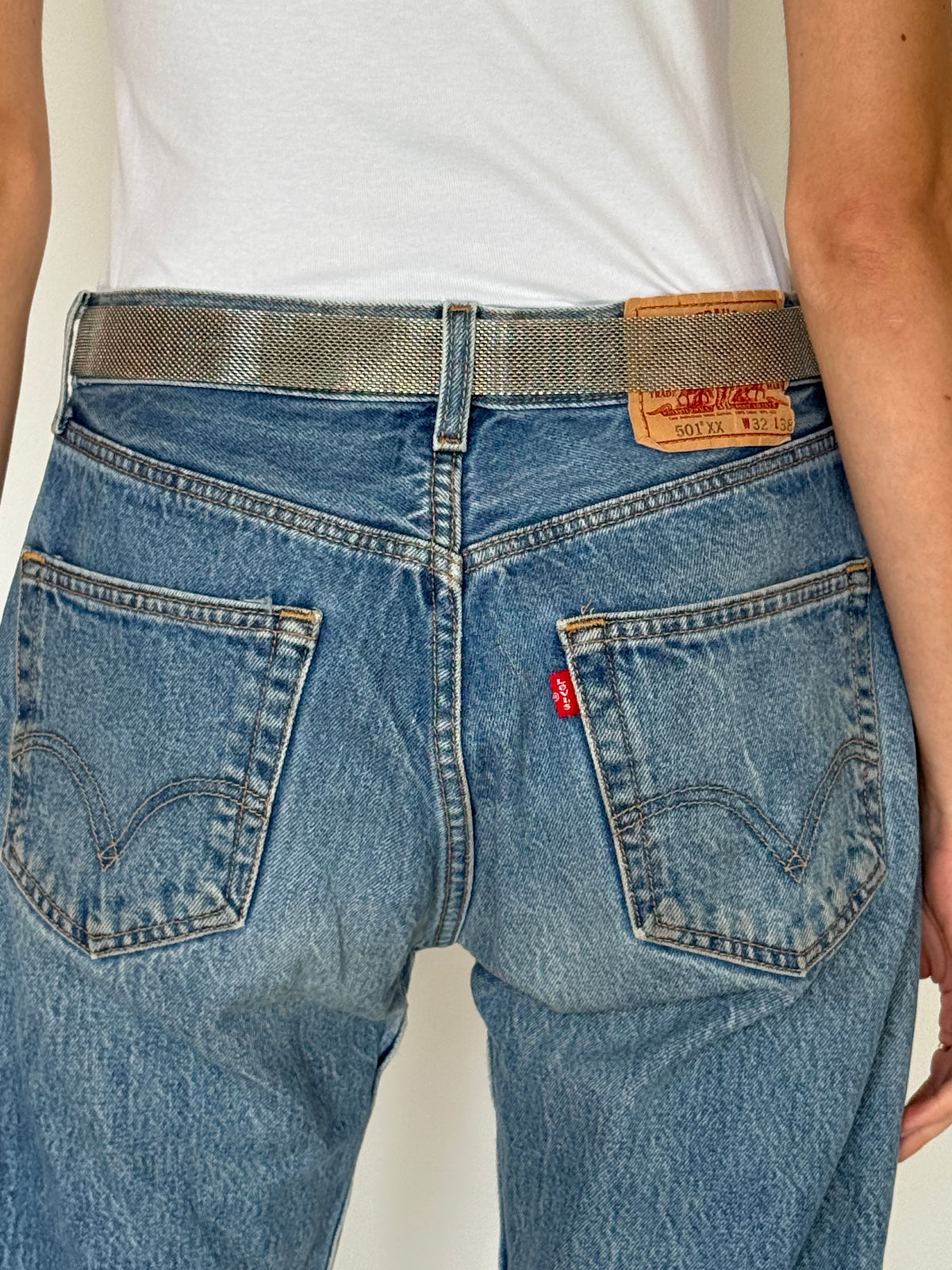 Vintage Metal Belt SIlver 8489
