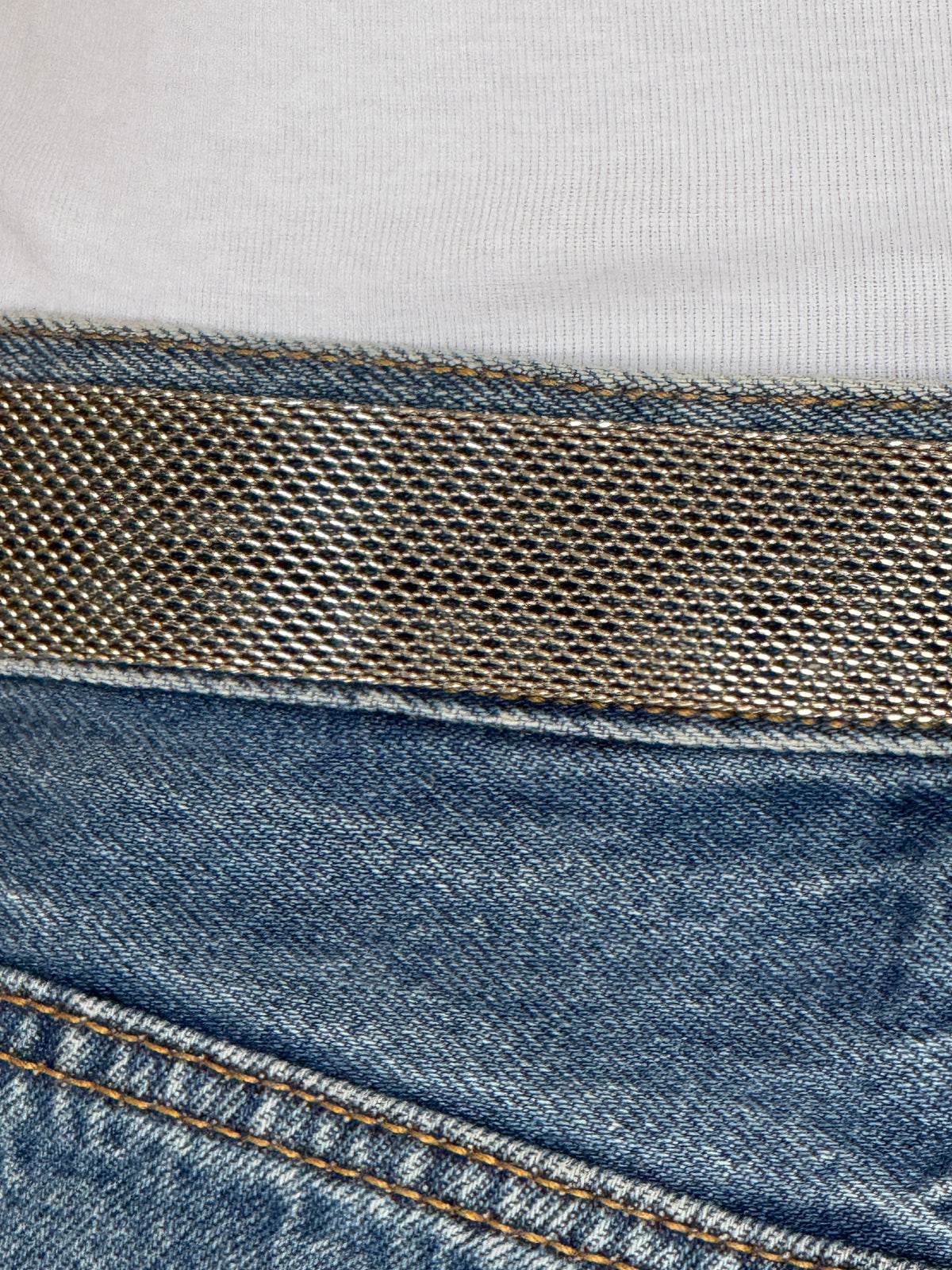Vintage Metal Belt SIlver 8489