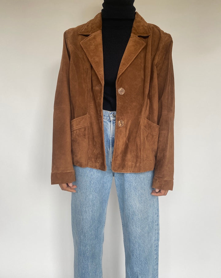 VINTAGE BROWN SUEDE LEATHER JACKET 1774