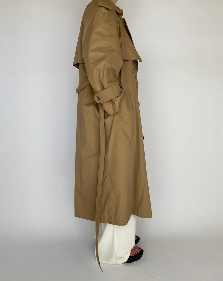 VINTAGE BEIGE TRENCH COAT 1129