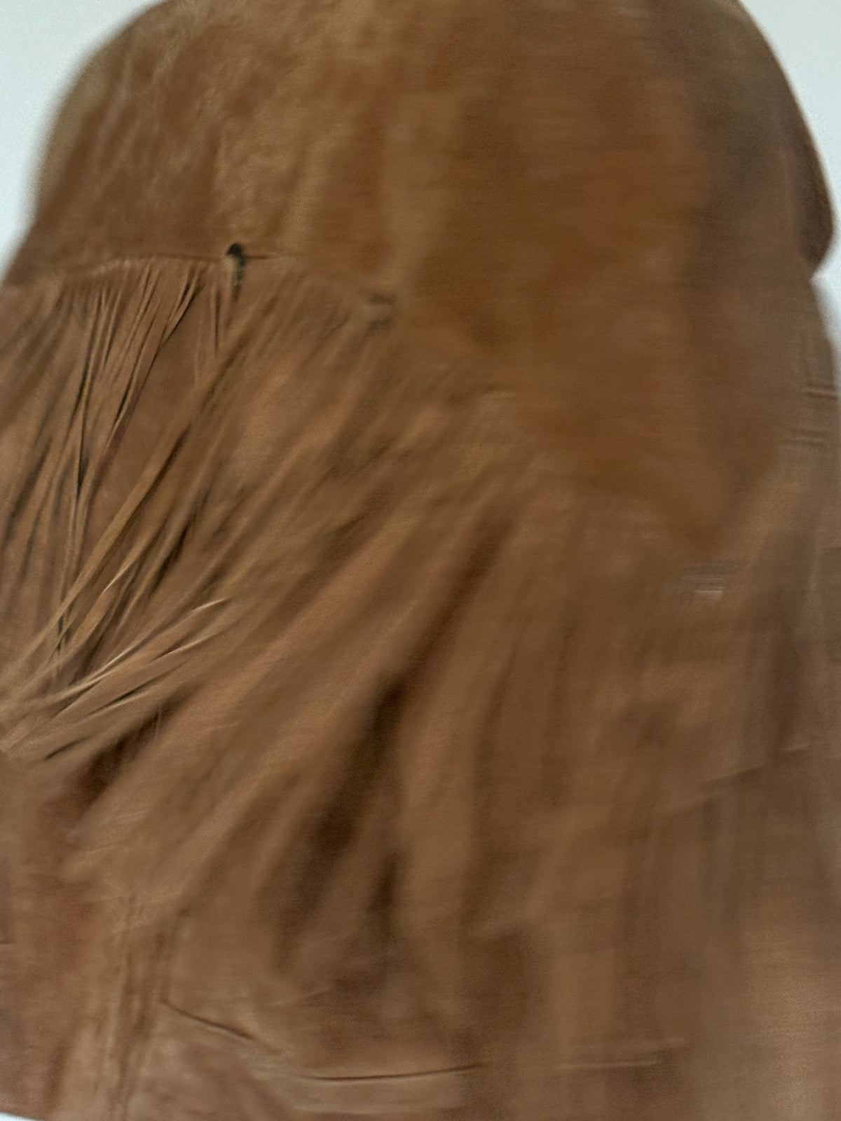 Vintage western fringe suede jacket brown full front view