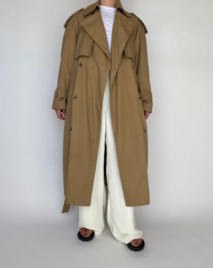 VINTAGE BEIGE TRENCH COAT 1129