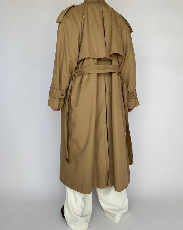 VINTAGE BEIGE TRENCH COAT 1129
