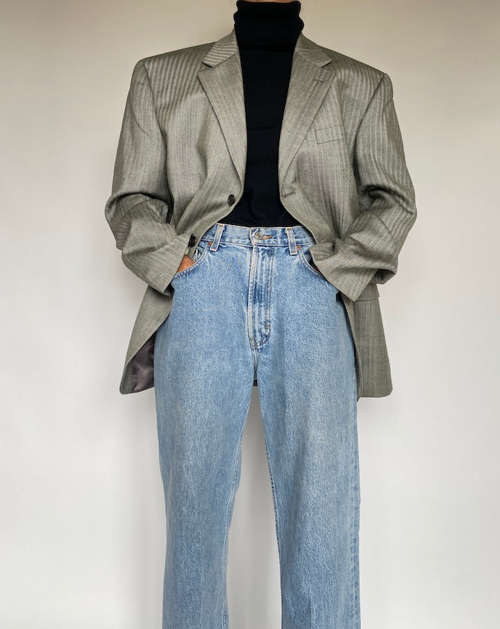 VINTAGE RALPH LAUREN SILK AND WOOL BLAZER 1779