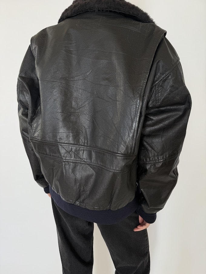 Leather jacket, vintage leather jacket, svc, shopvintagecollection