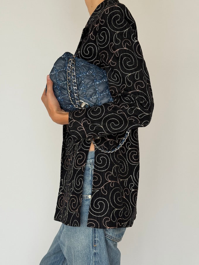 Vintage Embossed Velvet Blazer 6543