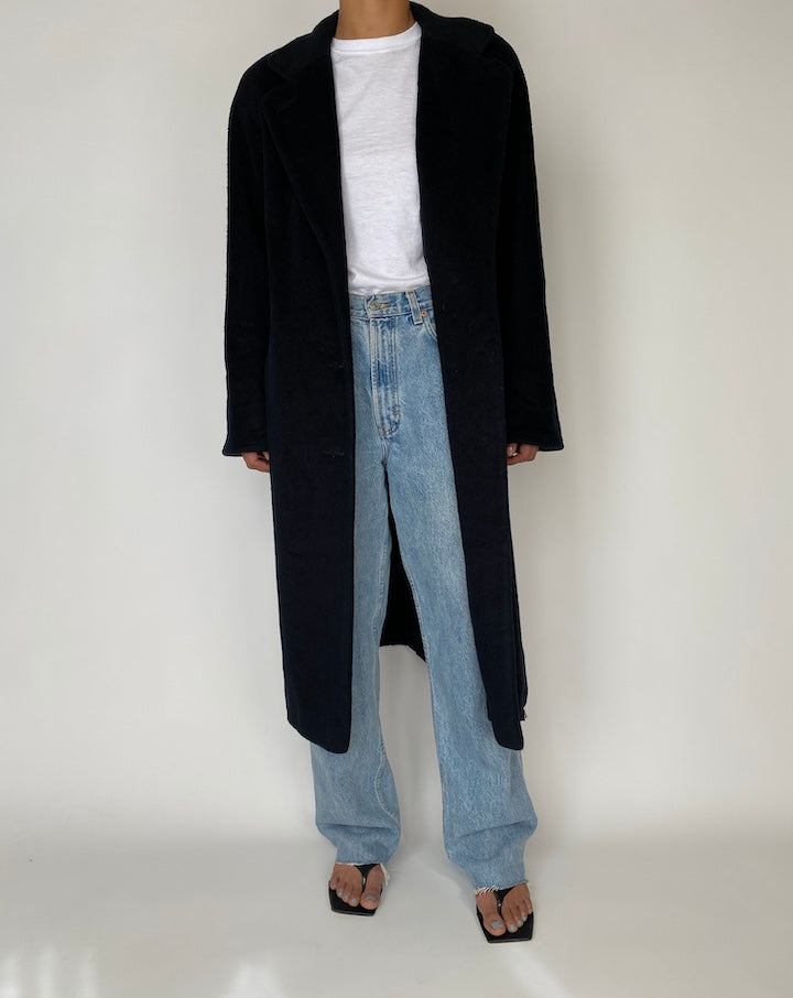 VINTAGE BLACK LONG COAT 2542