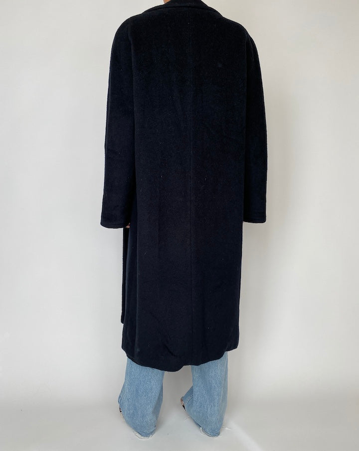 VINTAGE BLACK LONG COAT 2542