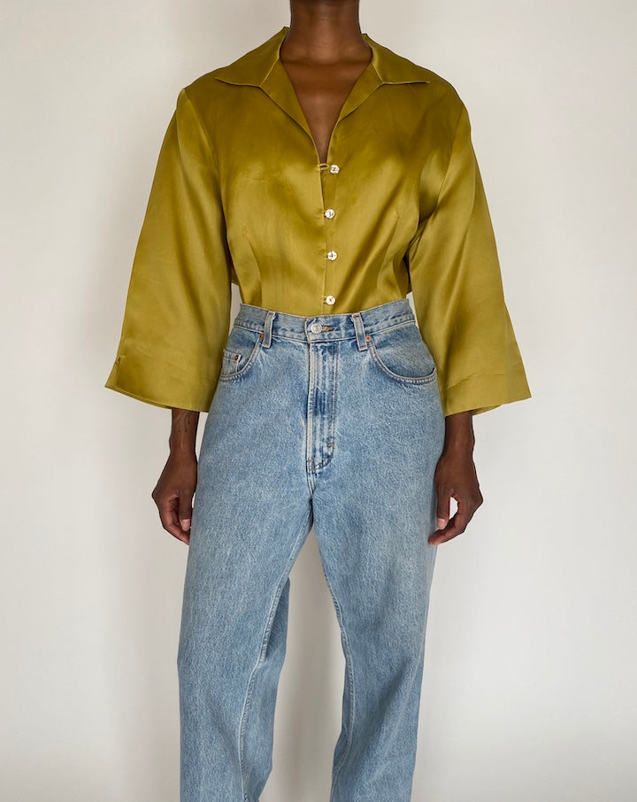 VINTAGE SILK BLOUSE 3542