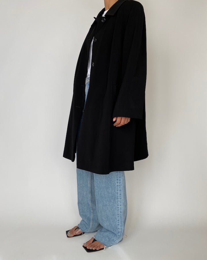 VINTAGE BLACK LONG COAT 2539