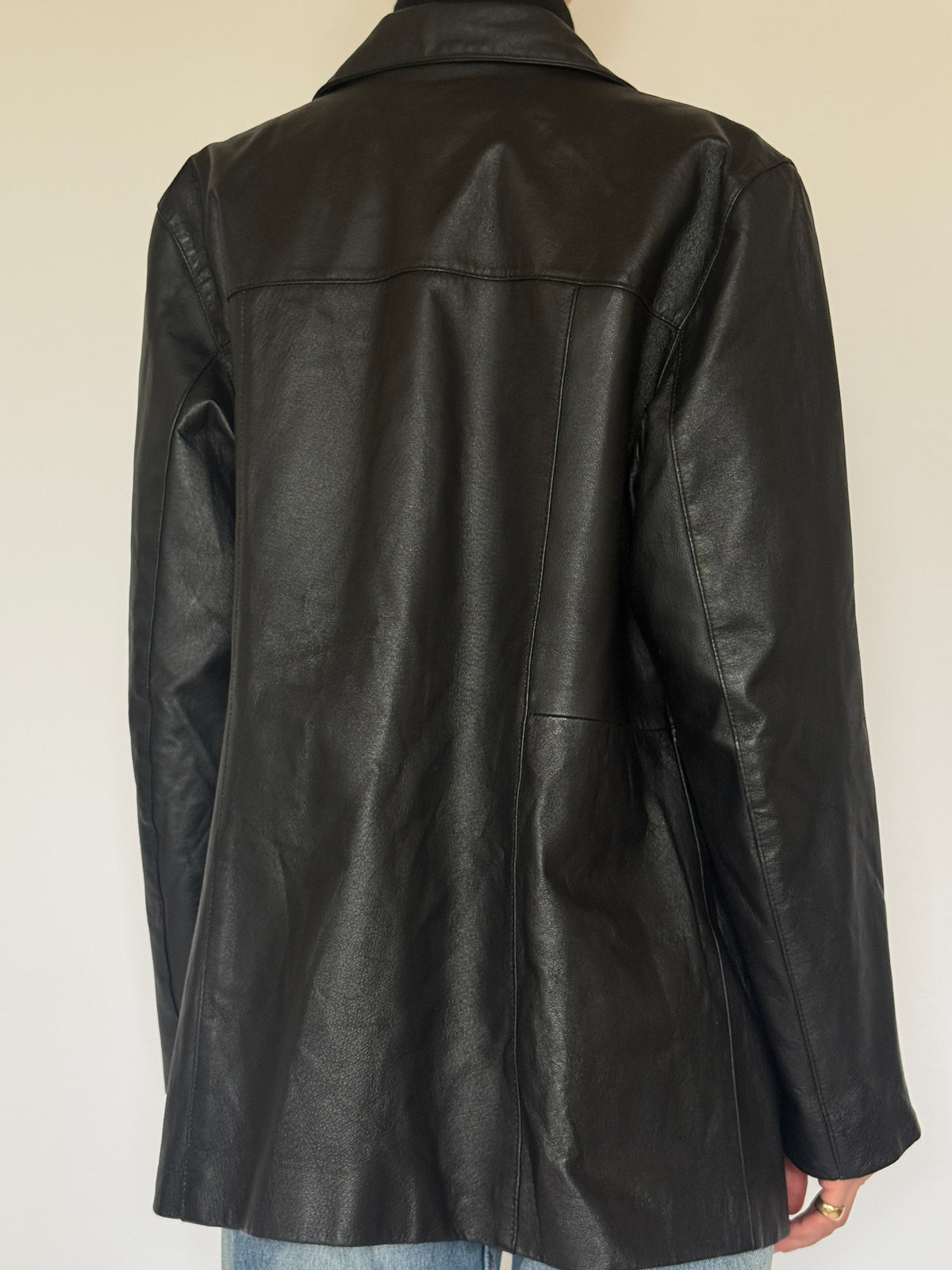 Vintage Leather Jacket Black 7299