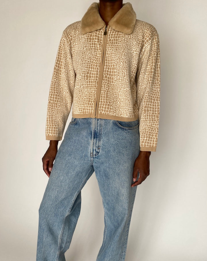 VINTAGE BEIGE CARDIGAN 3304