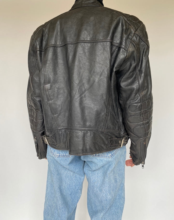 VINTAGE BLACK MOTORCYCLE JACKET 1783
