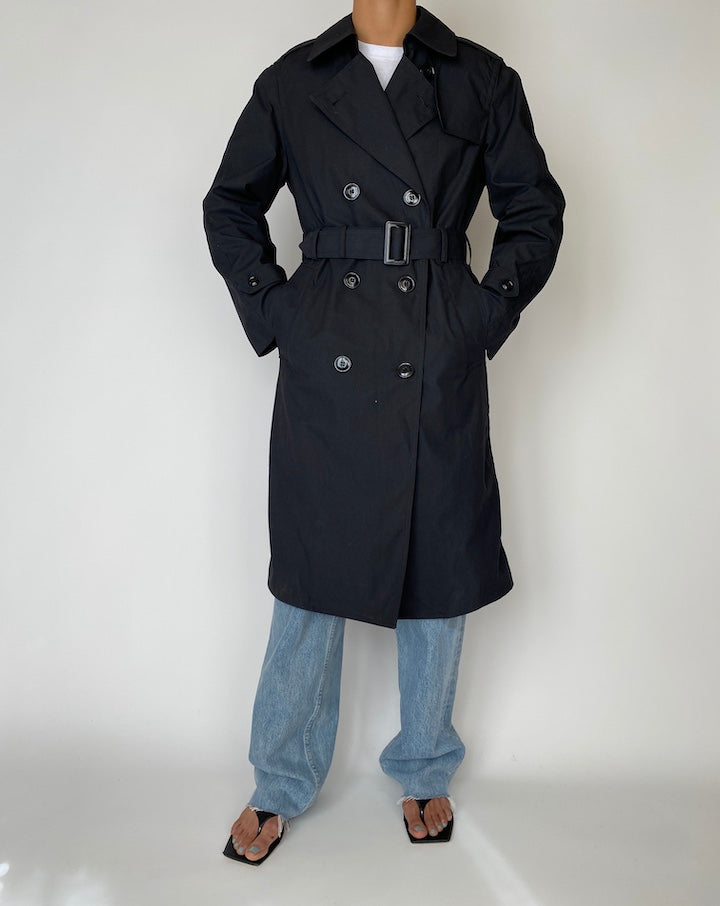 VINTAGE DARK TRENCH COAT 2548