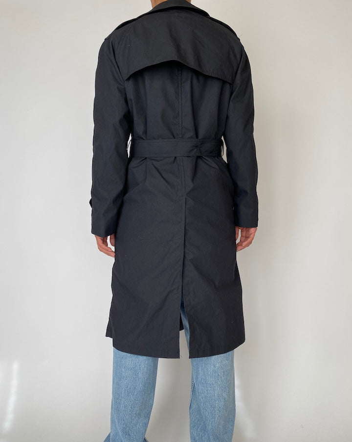 VINTAGE DARK TRENCH COAT 2548