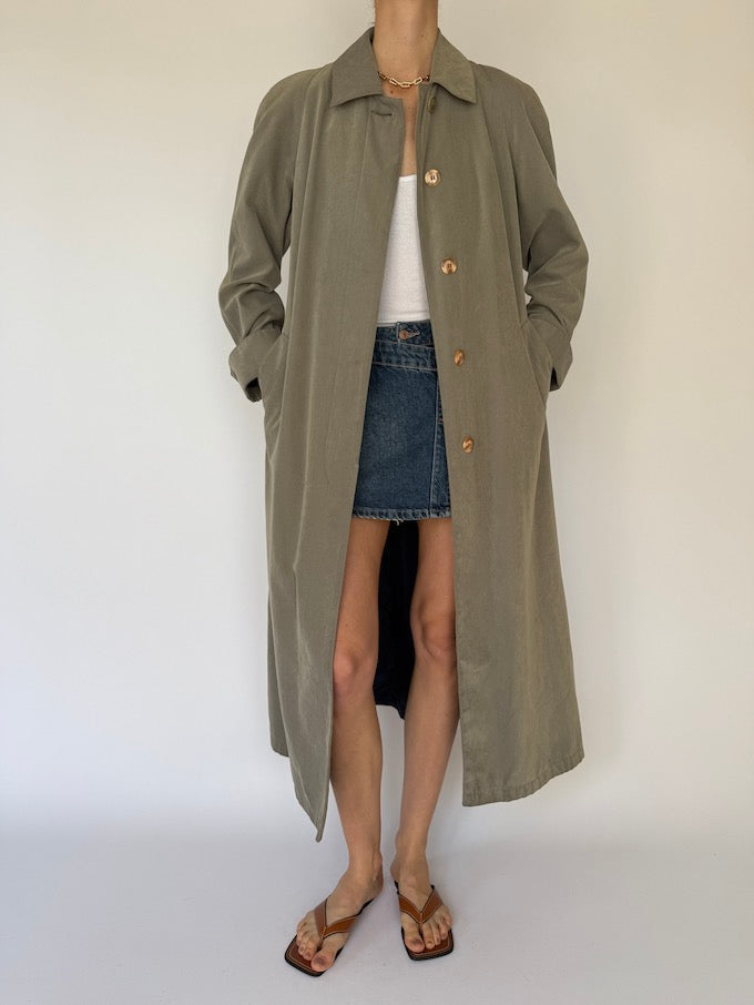 Vintage Trench Coat Sage 6129