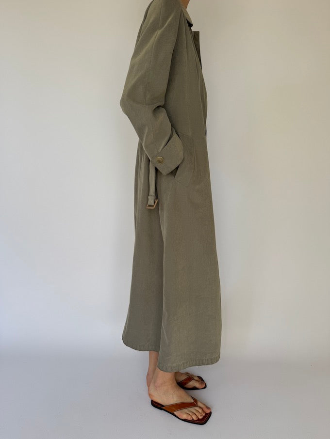 Vintage Trench Coat Sage 6129