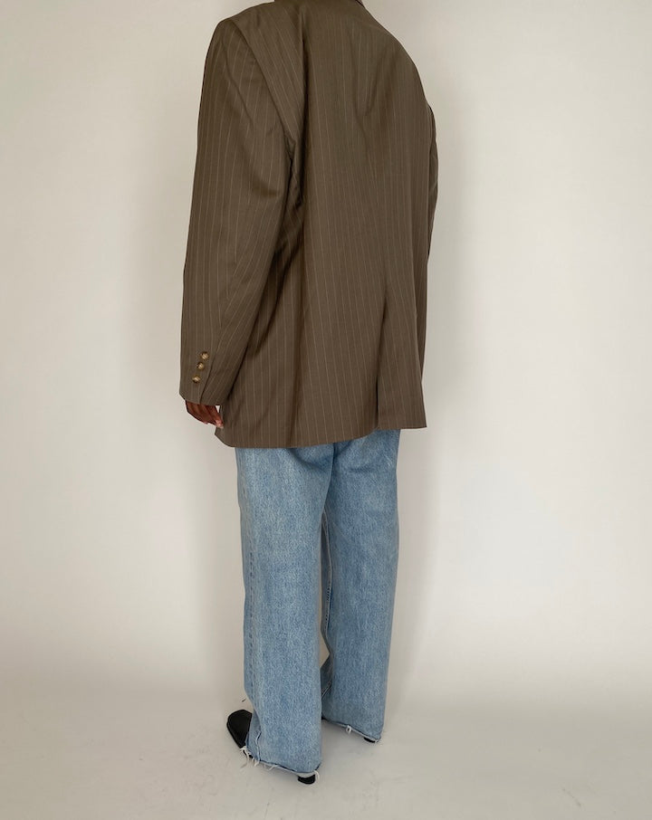 VINTAGE PINSTRIPED WOOL BLAZER 4005
