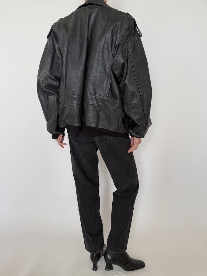 Leather jacket, vintage leather jacket, svc, shopvintagecollection