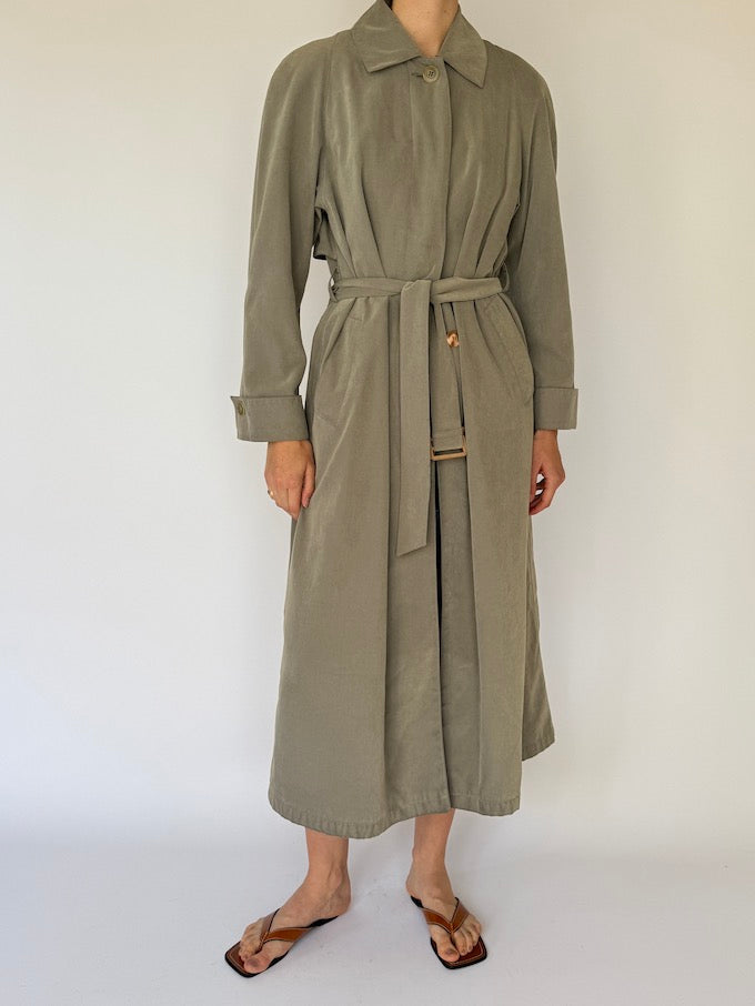 Vintage Trench Coat Sage 6129