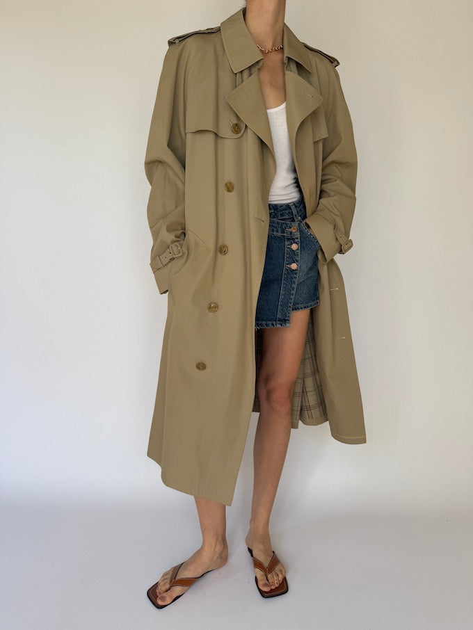 Vintage oversized trench coat beige 6130