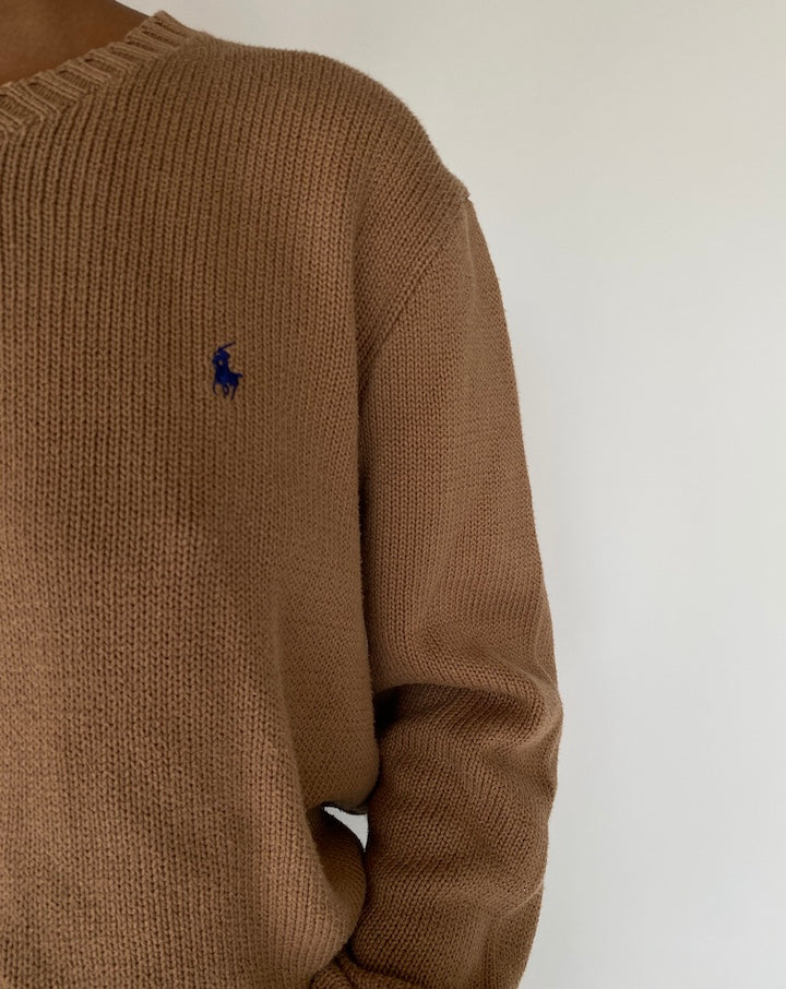 VINTAGE BROWN RALPH LAUREN SWEATER 1792