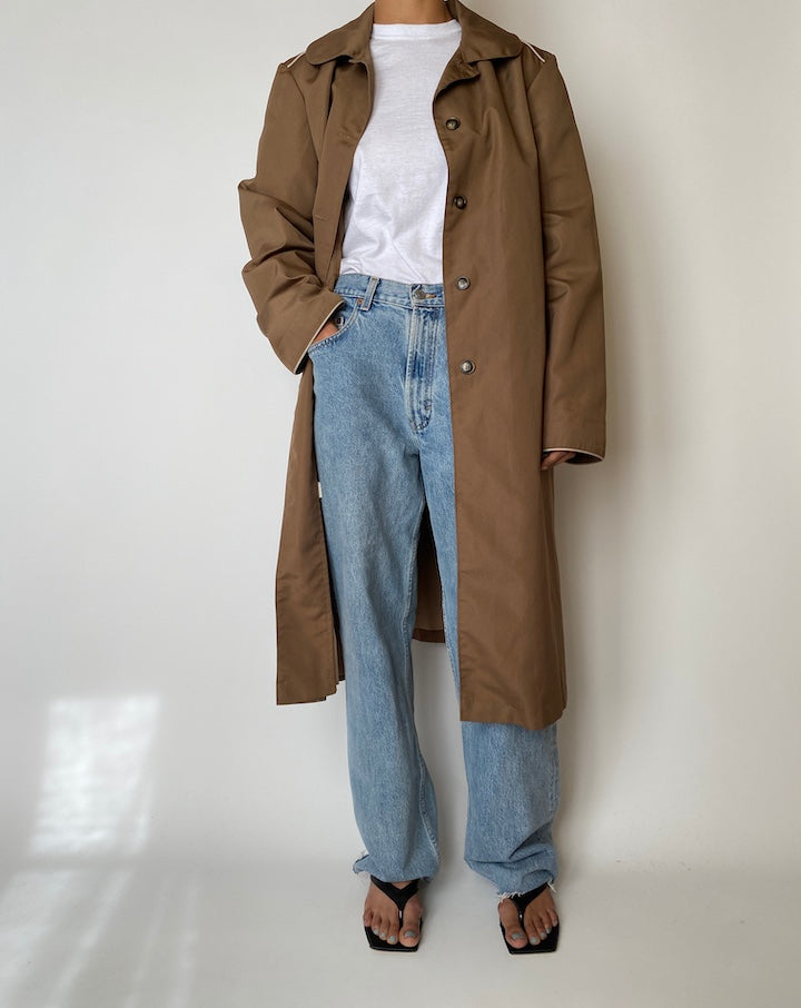 VINTAGE BROWN LONG COAT 2559