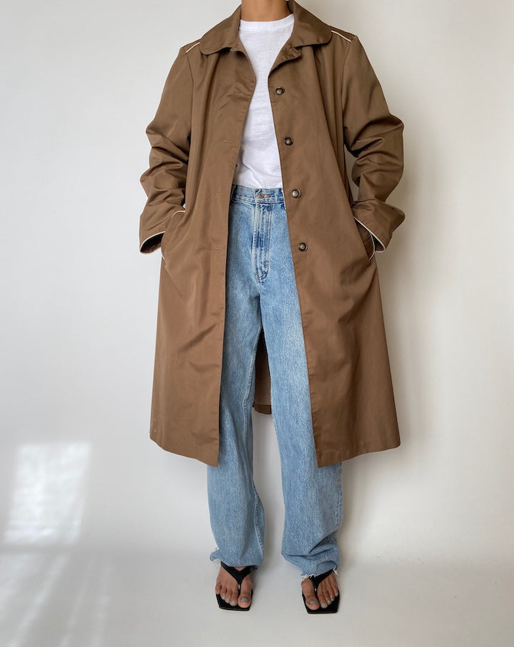 VINTAGE BROWN LONG COAT 2559