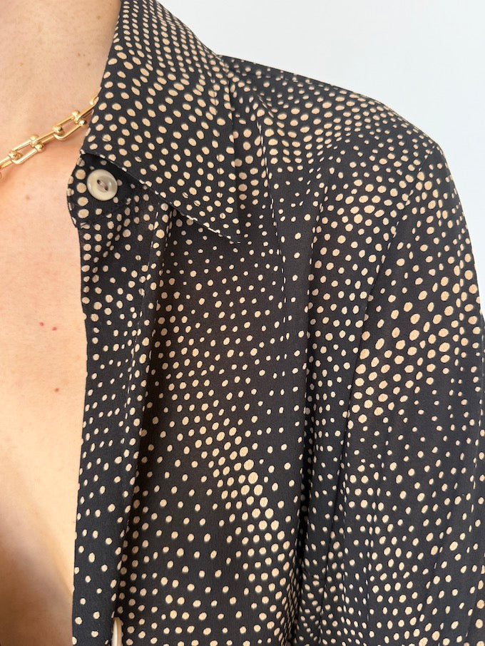 Vintage Polka Dot Blouse 6087