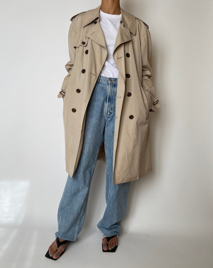 VINTAGE LIGHT BEIGE TRENCH COAT 2560